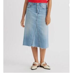 Levi's A-Line Decon Denim Skirt Size 29 US 8 Light Blue High-Rise A9316-0001 NWT